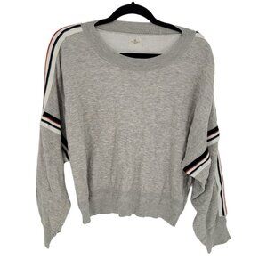 Sundays Three We are Sundays womens Large gray striped long sleeve sweatshirt